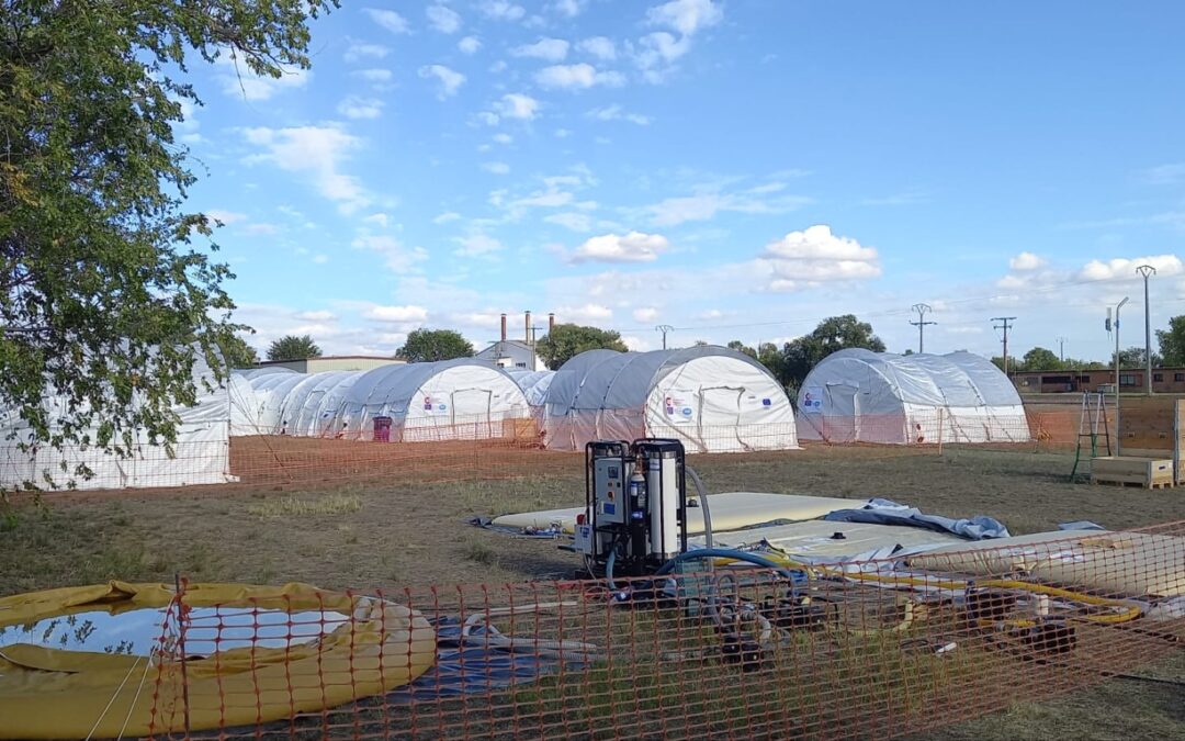 Mobile hospital set up in Turkey for supporting earthquake victims